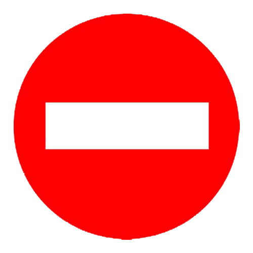 Señal de tráfico dirección prohibida 